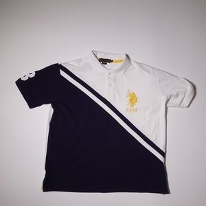 U.S. POLO ASSN Men's XL Short Sleeve Blue/White